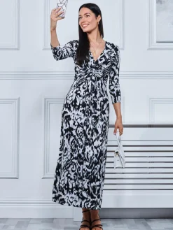 Jolie Moi Jersey Dresses|Weekend Casuals-Abstract Print Jersey Maxi Dress, Abstract Multi