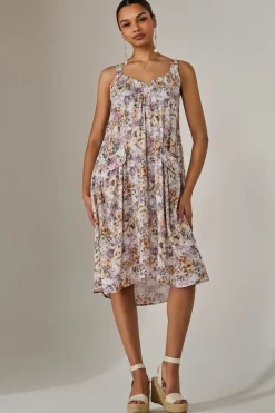 Jolie Moi Occasion Dresses|Floral Dresses-A-Line Pocket Smock Dress, Multi Abstract