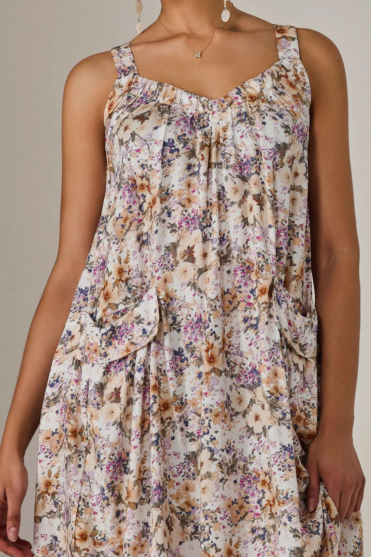 Jolie Moi Occasion Dresses|Floral Dresses-A-Line Pocket Smock Dress, Multi Abstract