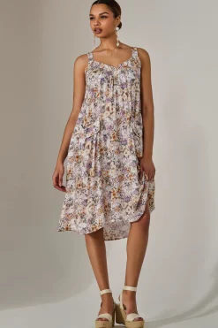 Jolie Moi Occasion Dresses|Floral Dresses-A-Line Pocket Smock Dress, Multi Abstract