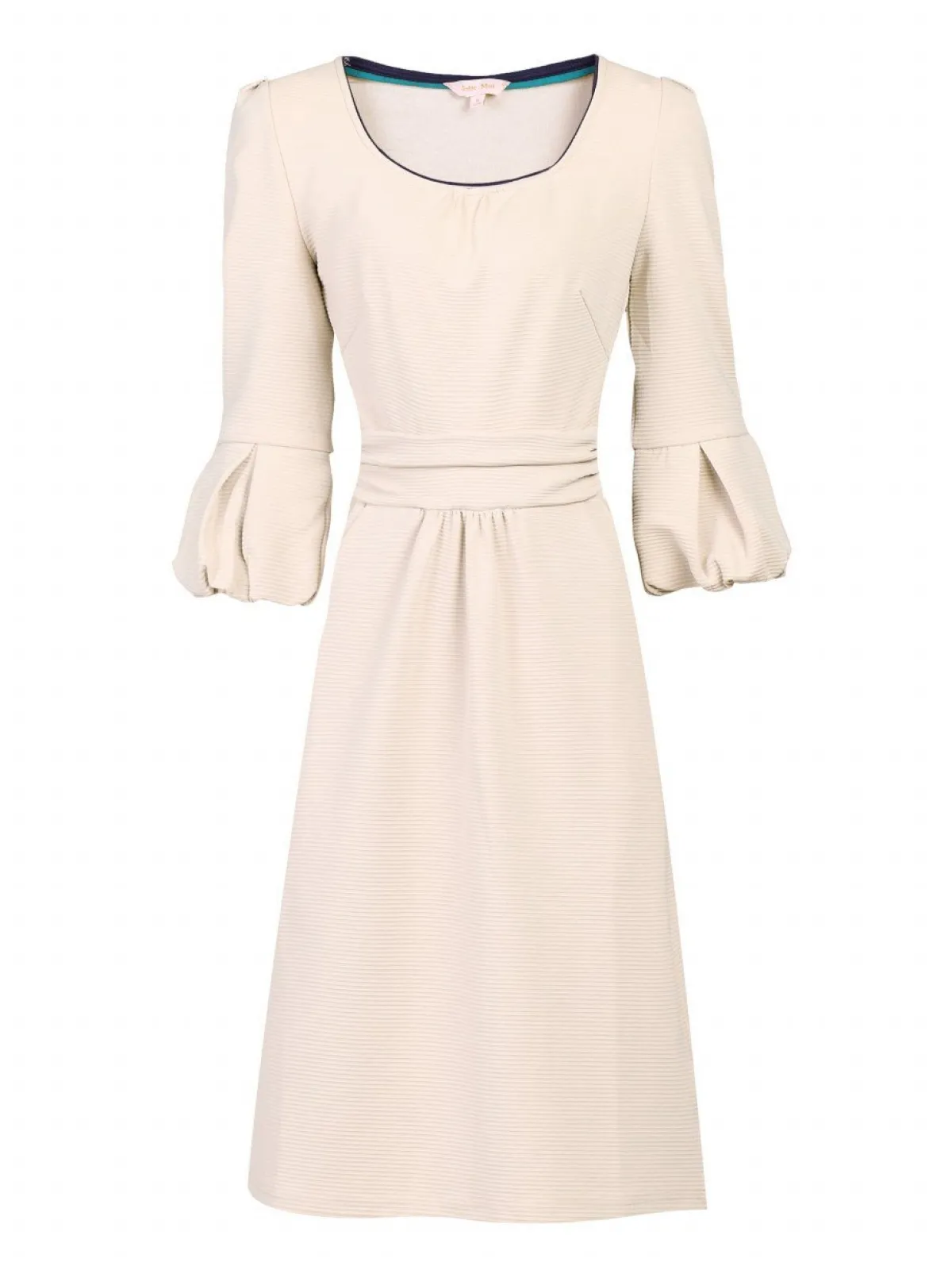 Jolie Moi Occasion Dresses|Jersey Dresses-Bell Sleeve Boat Neck Pencil Dress, Beige