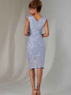 Jolie Moi Party Dresses|Sleeveless Dresses-Demi Sequin Wrap Slit Bodycon Dress, Lilac