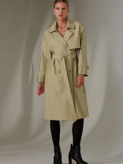 Jolie Moi Coats & Jackets|Weekend Casuals-Doube Breated Trench Coat, Stone