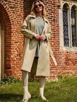 Jolie Moi Coats & Jackets|Weekend Casuals-Doube Breated Trench Coat, Stone