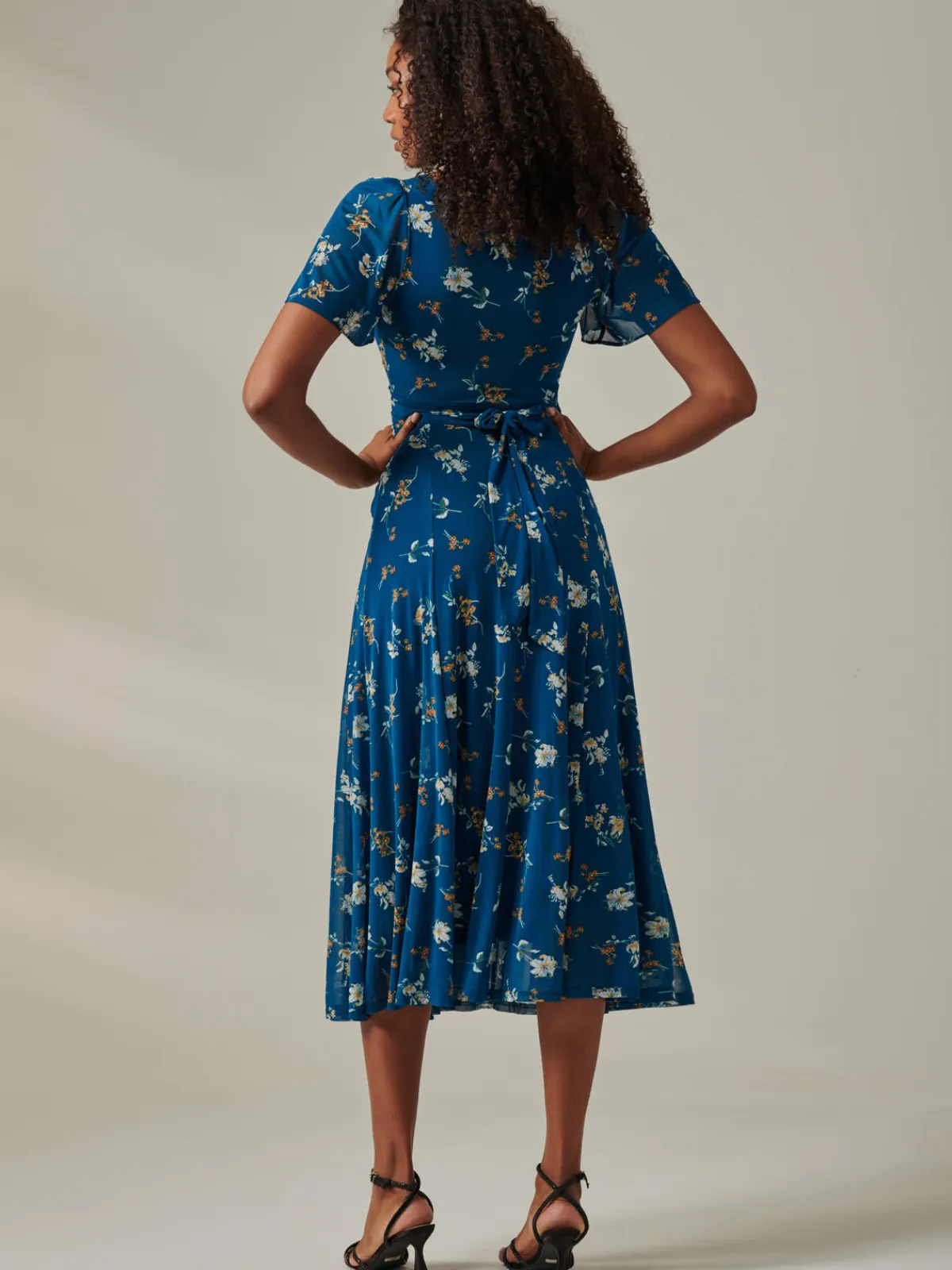 Jolie Moi Occasion Dresses|Weekend Casuals-Harlie Floral Mesh Maxi Dress, Teal Floral