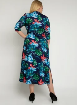 Jolie Moi Occasion Dresses|Maxi Dresses-J by Twist Front Maxi Dress, Floral Multi