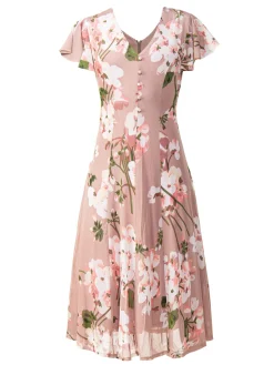 Jolie Moi Occasion Dresses|Mother Of The Bride-Amia Floral Print Midi Dress, Pink Floral