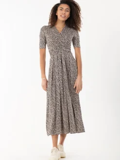 Jolie Moi Occasion Dresses|Jersey Dresses-Beatrice Animal Print Jersey Maxi Dress, Neutral Animal