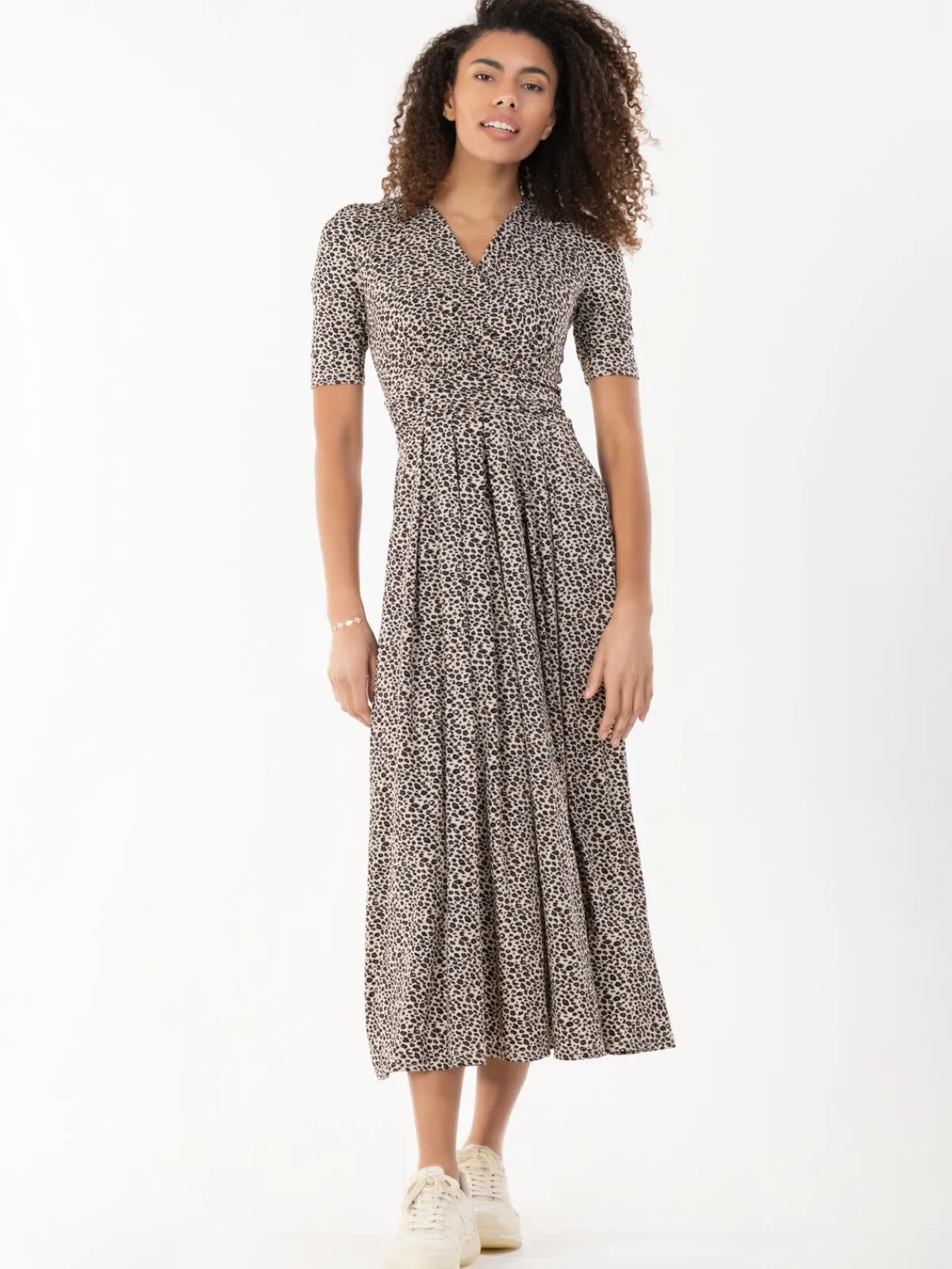 Jolie Moi Occasion Dresses|Jersey Dresses-Beatrice Animal Print Jersey Maxi Dress, Neutral Animal