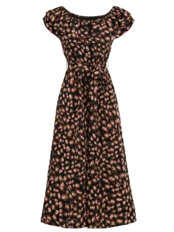 Jolie Moi Occasion Dresses|Animal Print Dresses-Brittany Animal Print Jumpsuit, Black/Animal