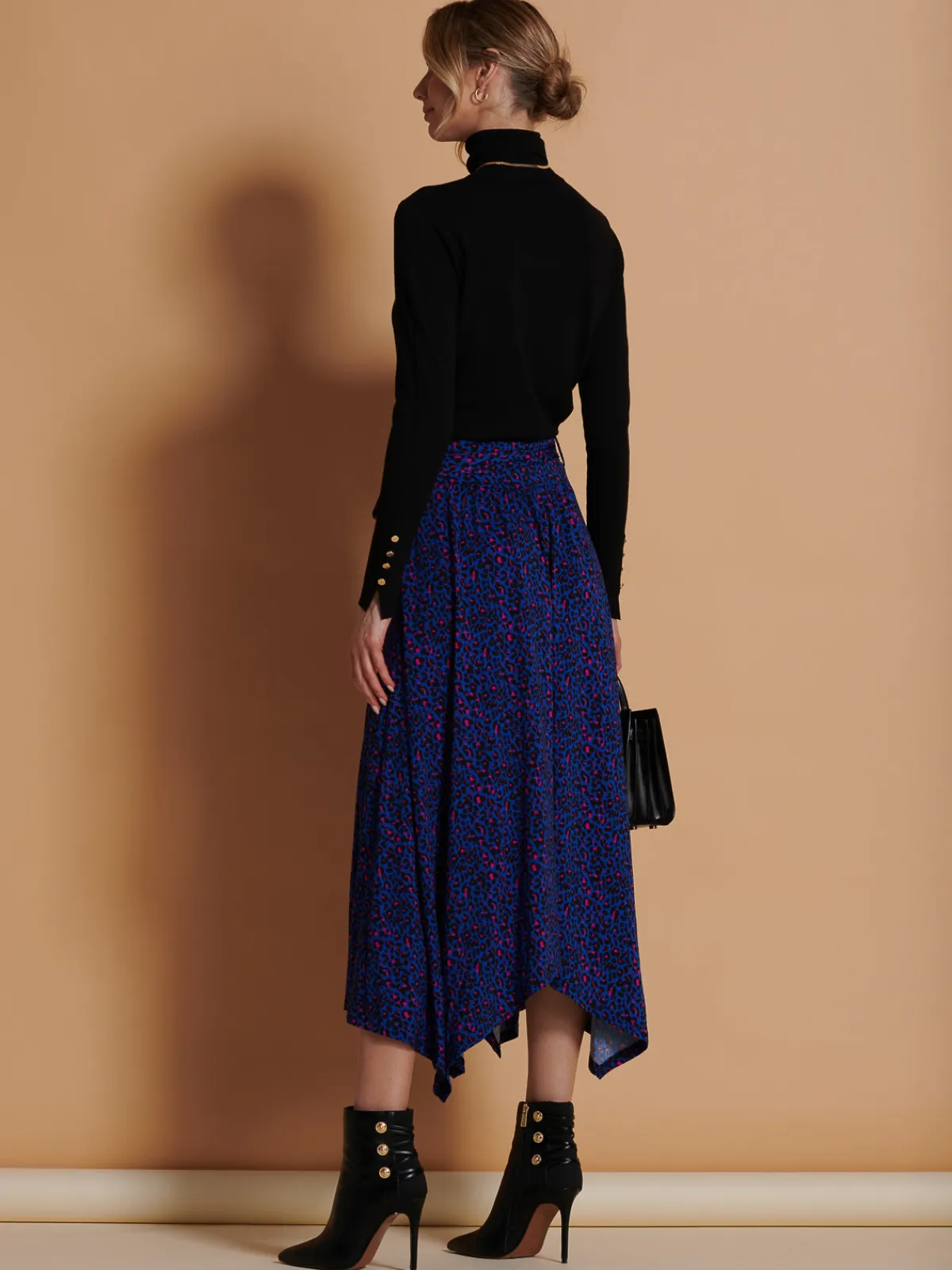 Jolie Moi Skirts|Weekend Casuals-Cady Animal Print Maxi Skirt, Blue Animal