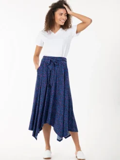 Jolie Moi Skirts|Weekend Casuals-Cady Animal Print Maxi Skirt, Blue Animal