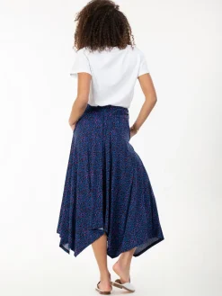 Jolie Moi Skirts|Weekend Casuals-Cady Animal Print Maxi Skirt, Blue Animal
