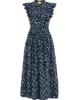 Jolie Moi Occasion Dresses|Jersey Dresses-Frill Detail Maxi Dress, Dark Teal