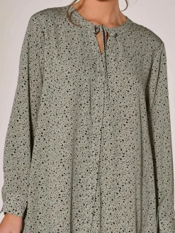 Jolie Moi Office Wear|Shirt Dresses-Long Sleeve Shirt Dress, Khaki Spot