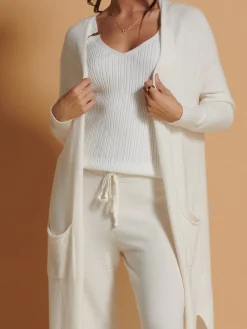 Jolie Moi Knitted Cardigan|Co-Ords-Made In Italy Soft Knit Longline Maxi Cardigan, Calce