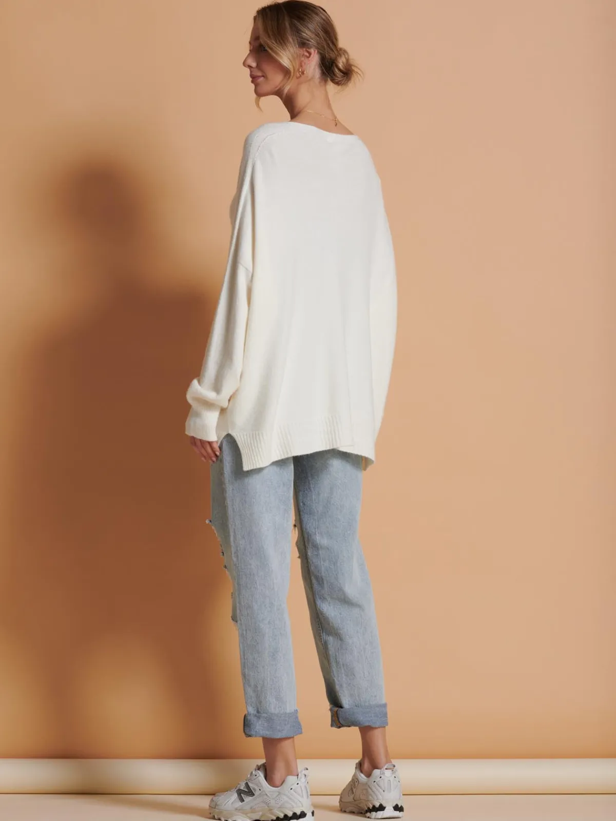 Jolie Moi Knitted Cardigan|Weekend Casuals-Made in Italy Soft Knit Shell Button Cardigan, Butter