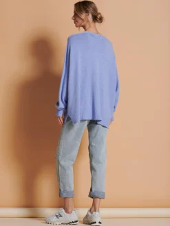 Jolie Moi Knitted Cardigan|Knitted Jumpers-Made in Italy Soft Knit Shell Button Cardigan, Grapemist