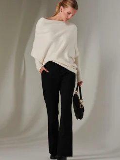 Jolie Moi Knitted Jumpers-Made in Italy Wool Blend Asymmetric Knit Jumper, Calce