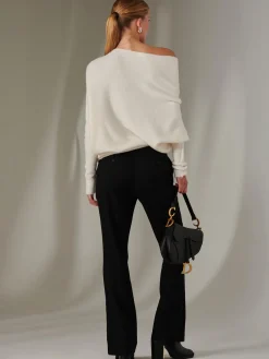 Jolie Moi Knitted Jumpers-Made in Italy Wool Blend Asymmetric Knit Jumper, Calce