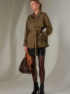Jolie Moi Coats & Jackets-hort Trench Coat, Khaki