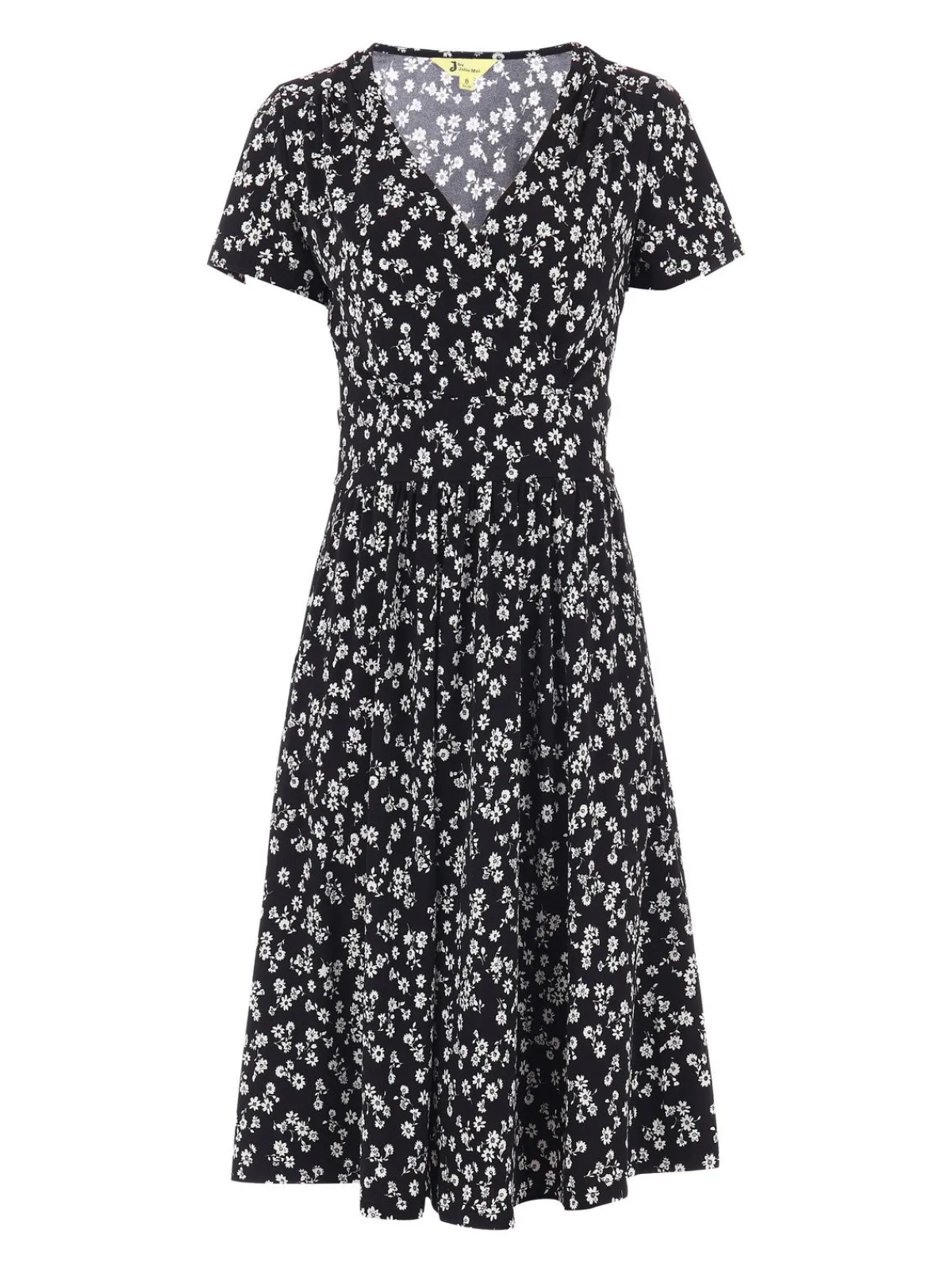 Jolie Moi Office Wear|Jersey Dresses-Sweetheart Neck Swing Dress, Black/White