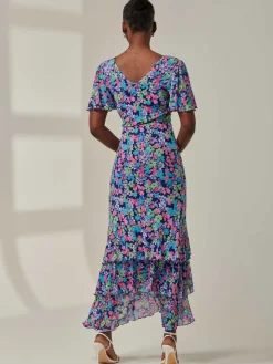 Jolie Moi Occasion Dresses|Floral Dresses-Tiered Floral Maxi Dress, Floral Multi