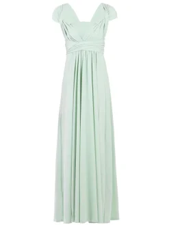 Jolie Moi Occasion Dresses|Maxi Dresses-Twist & Tie Multiway Bridesmaid Maxi Dress with Bandeau, Light Green