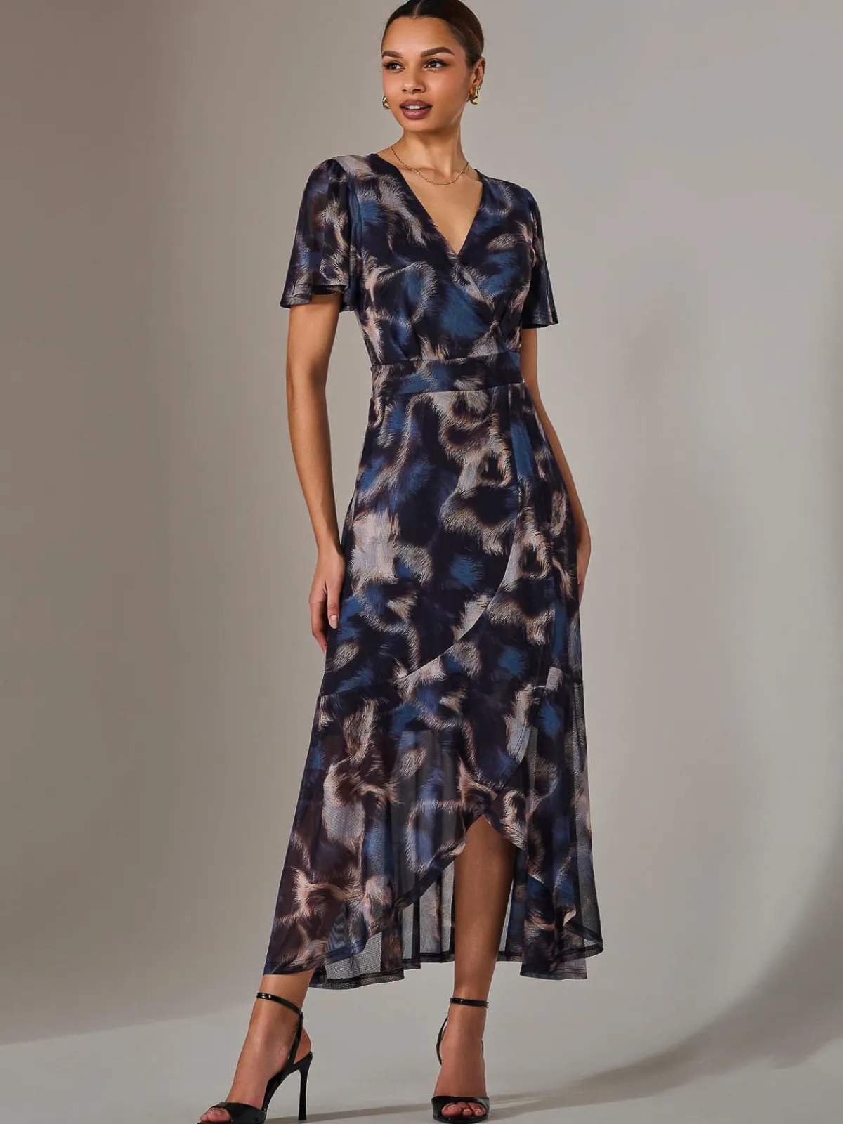 Jolie Moi Occasion Dresses|Mother Of The Bride-Wrap Midaxi Dress, Abstract Multi
