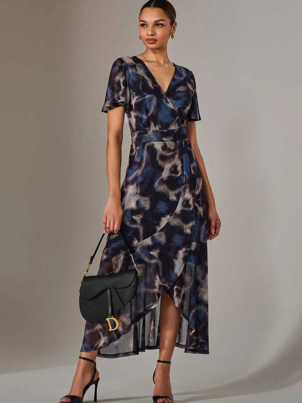 Jolie Moi Occasion Dresses|Mother Of The Bride-Wrap Midaxi Dress, Abstract Multi