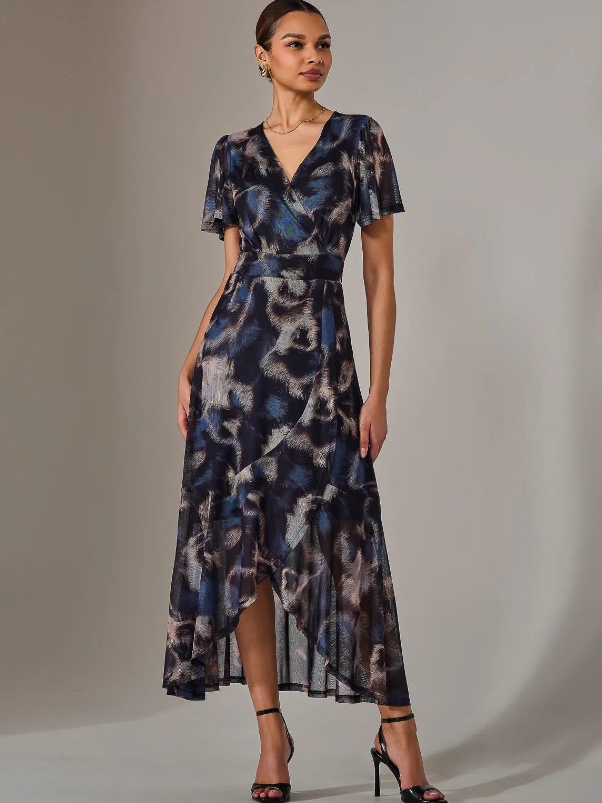 Jolie Moi Occasion Dresses|Mother Of The Bride-Wrap Midaxi Dress, Abstract Multi