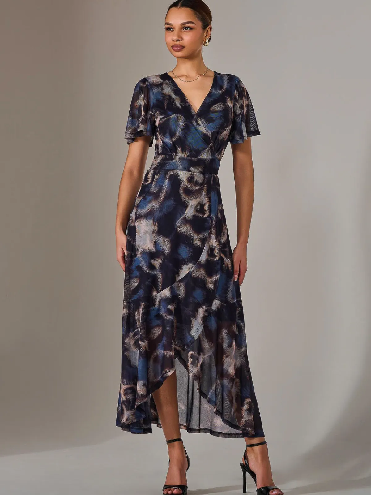 Jolie Moi Occasion Dresses|Mother Of The Bride-Wrap Midaxi Dress, Abstract Multi