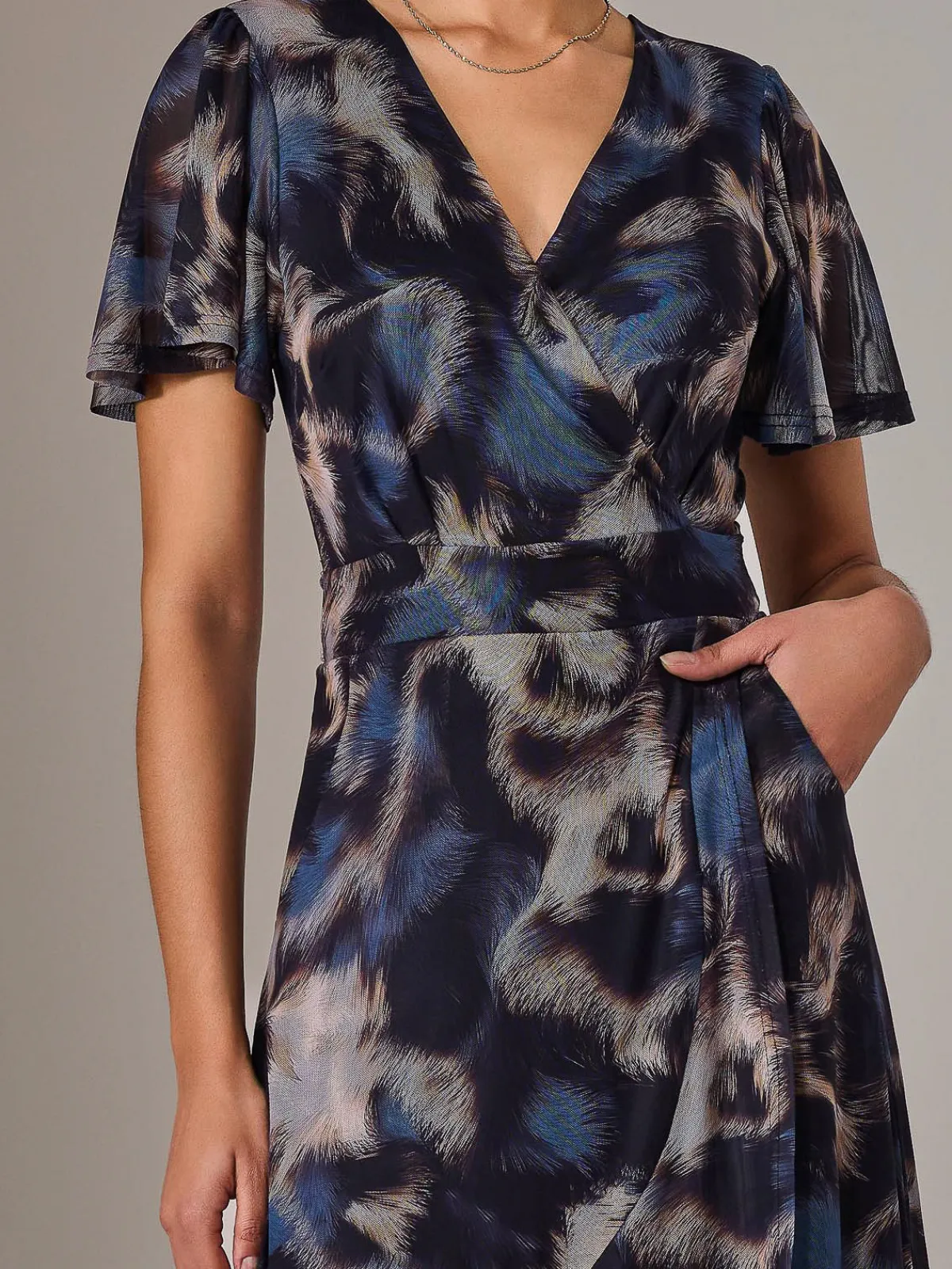 Jolie Moi Occasion Dresses|Mother Of The Bride-Wrap Midaxi Dress, Abstract Multi