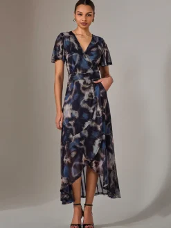 Jolie Moi Occasion Dresses|Mother Of The Bride-Wrap Midaxi Dress, Abstract Multi
