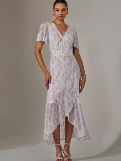 Jolie Moi Occasion Dresses|Wrap Dresses-Wrap Midaxi Dress, Multi Floral